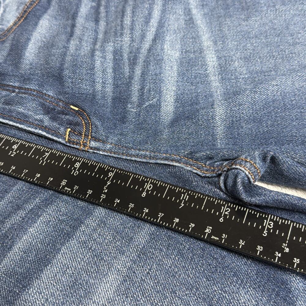 American Eagle Distressed Wide Leg Crop - Size 10 Long - Button Fly/Raw Hem - Picture 3 of 16